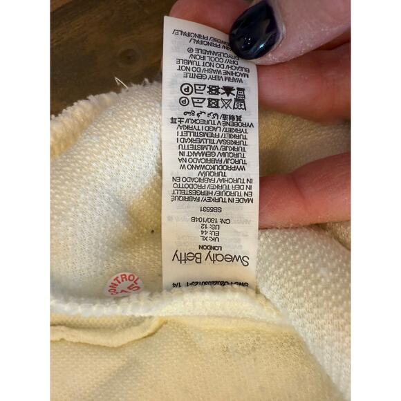 Sweaty Betty Half Zip Sherpa Cream Women's Size XL - Picture 5 of 5